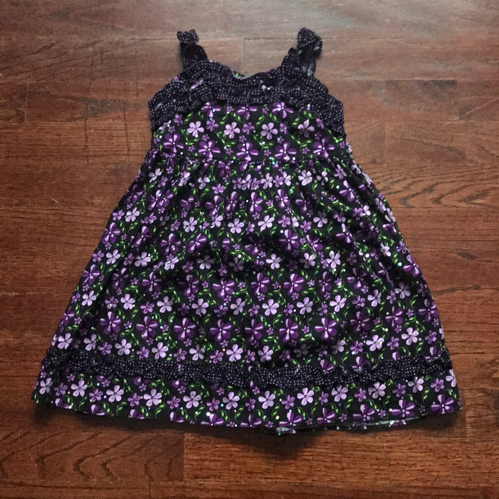4T Youngland Black and Purple Dress